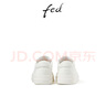 FED簡約小白鞋春季新款女鞋厚底板鞋真皮休閑鞋女款D0129-YAB613 米色 39 曬單實(shí)拍圖