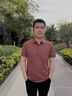 NOSSKISS國際奢侈高端品牌短袖t恤男冰絲翻領(lǐng)2025夏季新款薄款半袖 杏色 均碼 180/XL適合150-165斤 曬單實(shí)拍圖