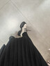 他她（TATA）英倫厚底小皮鞋女2025春CCJ03AM5 米白/黑 36 曬單實(shí)拍圖