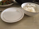 錦瀾春景德鎮(zhèn)釉下彩骨瓷餐具飯碗盤子雅秋自由組合輕奢喬遷結婚新居碗盤 8英寸深盤 曬單實拍圖