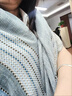 暢印簡約格子圍巾披肩女外搭新款空調(diào)房民族風披肩夏季防曬禮物大方巾 大尺寸130方巾-小灰格子 曬單實拍圖