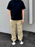 Cebrodz法國(guó) 透氣褲子男2025年夏季薄款男生工裝直筒男褲潮牌寬松休閑褲 卡其色 L 曬單實(shí)拍圖