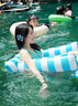 充氣水上浮床新款充氣漂浮墊泳池四管吊網(wǎng)浮床可折疊水上夾網(wǎng)躺椅 【送打氣筒】四管躺椅—天藍(lán)色 兒童成人通用 曬單實拍圖