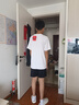 李寧運(yùn)動(dòng)套裝男速干冰絲透氣大碼情侶跑步健身速干衣t恤短袖短褲男女 曬單實(shí)拍圖