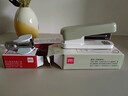 得力（deli） 12號(hào)訂書機(jī)家用辦公學(xué)生用 馬卡龍色大號(hào)訂書器裝訂機(jī)家用釘書機(jī)配訂書釘 薄荷綠訂書機(jī)+1盒釘 曬單實(shí)拍圖