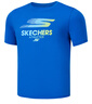 Skechers斯凱奇速干透氣男女童夏季寬松t恤短袖短褲兒童運動套裝P225K018 公主藍/007G 140 曬單實拍圖
