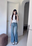 森馬（Semir）森柔牛仔|牛仔褲女顯瘦遮肉闊腿褲夏季2025寬松長(cháng)褲109525124001 曬單實(shí)拍圖