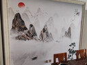 海納百川沙發(fā)背景墻壁紙山水壁畫(huà)電視墻壁布自粘裝飾辦公室影視墻 款式6（尺寸定制） 宮廷絲綢布/平方 曬單實(shí)拍圖