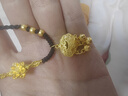 中國黃金（CHINA GOLD）黃金平安鎖項鏈足金吊墜女金鎖長命鎖情人節(jié)禮物送女友老婆寶寶 蓮花平安鎖項鏈【黑繩】約1.25g 曬單實拍圖