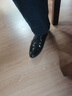 零度尚品男鞋皮鞋男夏季新款透氣真牛皮輕便防滑休閑鞋商務(wù)正裝新郎鞋子男 黑色 41 曬單實(shí)拍圖