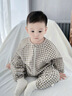 G.duck寶寶爬行服夏季天嬰兒薄兒童外出連體罩衣防臟戶(hù)外純棉透氣爬爬服 卡色格子 80cm 曬單實(shí)拍圖