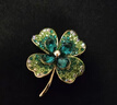 默研（MOYAN）韓式水晶胸花 時(shí)尚四葉草胸針精致百搭衣飾領(lǐng)口別針輕奢袖針七夕 四葉草綠-胸針  A25-105 曬單實(shí)拍圖