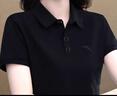 安踏（ANTA）polo衫女t恤女短袖衣服運(yùn)動(dòng)服飾夏季冰絲速干足球跑步女士健身裝 基礎(chǔ)黑【速干】 XL （180）【適合145-160斤】 曬單實(shí)拍圖