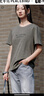 太平鳥(niǎo)【商場(chǎng)同款】女裝2025年夏季新款寬松短袖T恤女A1CNF2143 城堡巖灰 M 160 曬單實(shí)拍圖