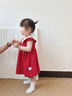 G.DUCKKIDS小黃鴨女寶寶夏裝連衣裙2025夏季新款兒童小女孩背心裙女童裙子 紅色連衣裙帶包包 100 (建議90-98cm 2-3周歲） 曬單實(shí)拍圖