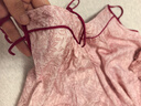 塵熙（ChelnlSeey）印花吊帶長(zhǎng)褲睡衣女薄夏款甜美性感夏季家居服套裝 粉底線稿花  L 曬單實(shí)拍圖