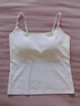 貓人山茶花小吊帶背心女帶胸墊夏季薄款冰絲無(wú)痕美背內搭打底衫可外穿 月光白 L 【建議110-130斤】 曬單實(shí)拍圖