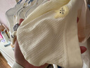 貝娜茜嬰兒帽子春夏薄款新生兒胎帽男女寶寶0-3個月嬰幼兒透氣夏季涼帽 1170-貓咪-米黃 0-3個月（38-42CM） 曬單實拍圖