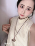 清晨的星星新中式幾何圓環(huán)吊墜長款項鏈女款百搭高級感掛脖毛衣鏈鎖骨鏈配飾 藻綠圓環(huán)項鏈 曬單實拍圖