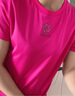 珂萊蒂爾2025年夏季新款T恤女陽光棉通勤休閑百搭上衣 艷紫紅色 M 曬單實(shí)拍圖