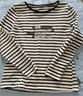 皮爾卡丹（pierre cardin）純.棉長(cháng)袖t恤女寬松2025春秋裝新款外穿條紋上衣打底衫 2808白條紋  XL 建議115-125斤 曬單實(shí)拍圖