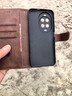 馨柏兒翻蓋式皮套帶扣子側翻硅膠軟內殼手機殼全包防摔錢(qián)包款插卡折疊支架保護套掛繩防指紋抗摔高級商務(wù) 棕色小牛紋+配套掛繩 華為nova14ultra 曬單實(shí)拍圖
