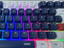 英菲克（INPHIC）K902有線鍵盤鼠標套裝靜音臺式電腦外設筆記本辦公lol吃雞網吧電競背光發(fā)光 【精簡87鍵/無數字區(qū)/省桌面】K902藍白 曬單實拍圖