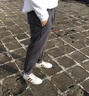 班尼路S&K系列春秋男士休閑褲寬松直筒毛呢男褲子輕熟風(fēng)垂感小西褲男生 深灰 30 腰圍二尺三 曬單實(shí)拍圖