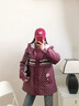 鴨鴨中長(zhǎng)款羽絨服女士2025年冬季新款時(shí)尚保暖韓版收腰顯瘦派克服外套 黑色 M 曬單實(shí)拍圖