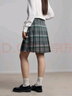 獨束大碼女裝【前后兩穿】學(xué)院風(fēng)減齡百褶裙女冬裝新款氣質(zhì)百搭半裙 灰綠格 2XL 曬單實拍圖