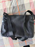 千奇夢(mèng)簡(jiǎn)約單肩包男包包斜跨小背包韓版斜挎包男士包包休閑大容量郵差 大號黑色加厚版[面料升級結實(shí) 曬單實(shí)拍圖