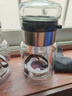 噸噸玻璃水杯便攜式隨手杯戶外透明泡茶杯子防燙茶水分離小杯 透明 300ml 2只 噸噸玻璃杯 曬單實(shí)拍圖