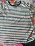 米婭琳 產(chǎn)后哺乳衣上衣外出服春夏季短袖喂奶衣夏裝外穿哺乳期T恤辣媽款 綠色條紋 L（適合110-130斤） 曬單實(shí)拍圖