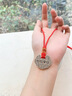 中國(guó)黃金（CHINA GOLD）足銀長(zhǎng)命鎖吊墜男女寶寶款平安鎖項(xiàng)鏈七夕情人節(jié)禮物送女朋友老婆 歲歲平安吊墜【默認(rèn)紅繩】+中金禮盒 曬單實(shí)拍圖
