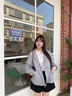 法貝莎品牌防曬連帽外套女2025薄款寬松簡(jiǎn)約休閑運(yùn)動(dòng)風(fēng)時(shí)尚女士上衣服 銀云灰 L 曬單實(shí)拍圖