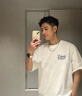 倉石一樹 KAZUKI KURAISHI潮牌高端蝴蝶白色T恤男士短袖夏季涼感2025新款重磅寬松百搭大碼 白色 L 曬單實拍圖