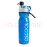 O2COOL噴霧水杯兒童學(xué)生噴水杯子成人戶外運動健身保冷降溫擠壓軟水壺 裂紋藍590ml 曬單實拍圖