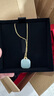 中國黃金（CHINA GOLD）教師節(jié)禮物送女老師老婆無事牌方糖吊墜項(xiàng)鏈女生輕奢珠寶首飾品18K無事牌方糖項(xiàng)鏈贈(zèng)銀鏈 曬單實(shí)拍圖