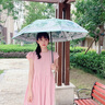 印象城雙面花傘遮陽傘雙層黑膠防曬防紫外線太陽傘晴雨兩用雨傘 梔子花 曬單實拍圖