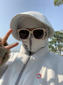 SCOTT GOOSE全方位防曬帽面罩一體女士夏季冰絲披肩全臉護頸防紫外線(xiàn)遮陽(yáng)帽子 淺灰 【贈送防風(fēng)繩】 曬單實(shí)拍圖
