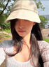 雅爍防曬帽子女2025新款漁夫帽大頭圍遮陽(yáng)帽夏季防紫外線(xiàn)鴨舌帽子女 米色 曬單實(shí)拍圖