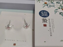 QMXDS999足銀粉色小五角星星耳釘女純銀甜美可愛耳飾送閨蜜女朋友禮物 999足銀粉色小星星一對(duì) 曬單實(shí)拍圖