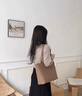 Chiecu Kscbn輕奢包包女包牛皮托特包女手大容量新款單肩包七夕情人節(jié)生日禮物 棕色【送老婆送女友送媽媽】 精美禮盒裝 曬單實拍圖