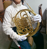 星海（XINGHAI INSTRUMENT）圓號西洋樂器降B調(diào)喇叭口可拆卸圓號四按鍵降B/F雙排圓號 XFH-300型號(雙排圓號+雙號嘴) 曬單實拍圖