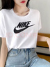 耐克（NIKE）短袖女裝2025夏季新款跑步健身運動(dòng)服圓領(lǐng)透氣休閑短款T恤半袖 純棉BV6176-100白色 XL 推薦120-140斤 曬單實(shí)拍圖
