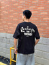 卡賓（CABBEEN）【厚板印花】短袖男士T恤創(chuàng)意圖案時尚潮流夏季短袖T恤男裝 煤黑色01 M /170/48 曬單實拍圖