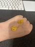 萃華金店足金999轉(zhuǎn)動花朵套鏈黃金項鏈送禮物七夕告白送女友老婆節(jié)日禮物 約6g 曬單實拍圖