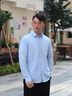 Tommy Hilfiger秋冬男裝純棉府綢商務(wù)休閑通勤正裝簡(jiǎn)約修身長(cháng)袖襯衫外套 淺藍色C3Q XL （推薦：155-170斤） 曬單實(shí)拍圖