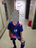戰一鳴兒童足球服套裝男女童定制夏季足球運動(dòng)服裝隊服訓練衣服足球球衣 8833彩蘭 XXS（130-140cm） 曬單實(shí)拍圖