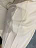 婧麒（JOYNCLEON）孕婦褲春夏季外穿2025新款薄款闊腿褲子托腹長褲奶白色孕婦裝 米杏色【遮肉顯瘦 不勒肚子】 XL 曬單實拍圖